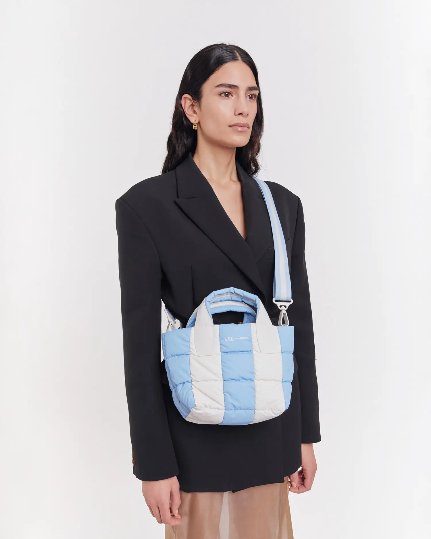 【PORTER】MINI TOTE BAG Porter Tote Mini | Cerluean - Marshmallow Stripes Mini Tote