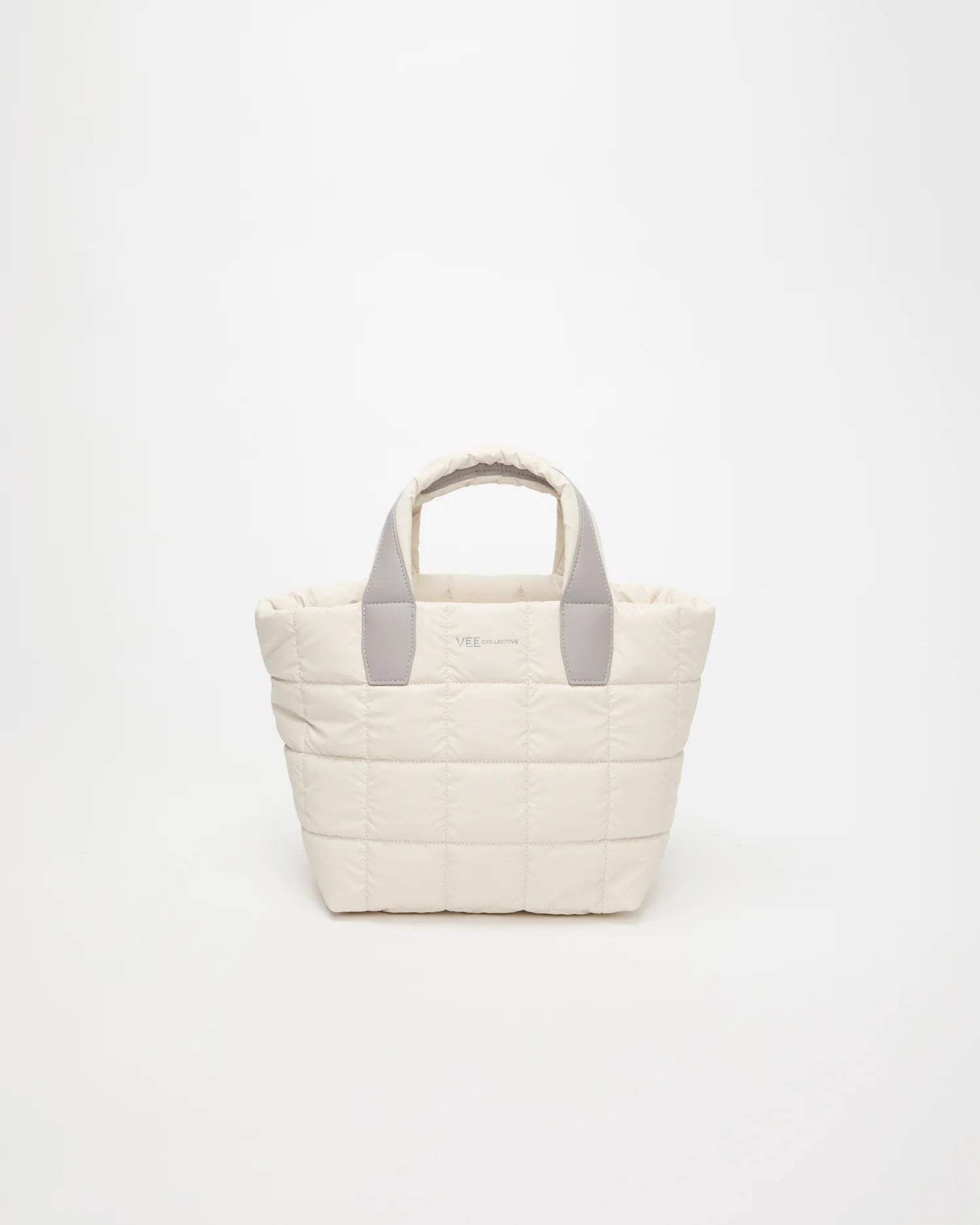 Front view of the Porter Tote Bag Small in Barely Beige by Vee Collective.