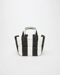 Porter Tote Small Black Marshmallow Stripes