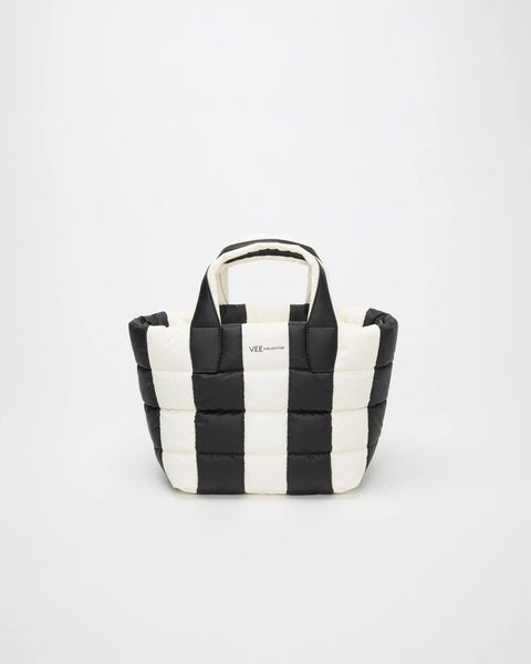 PORTER / TANGO BLACK TOTE 美品 Porter Tote Small | Black - Marshmallow Stripes Small Tote
