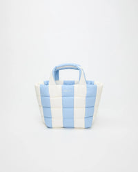 Porter Tote Small Cerulean Marshmallow Stripes