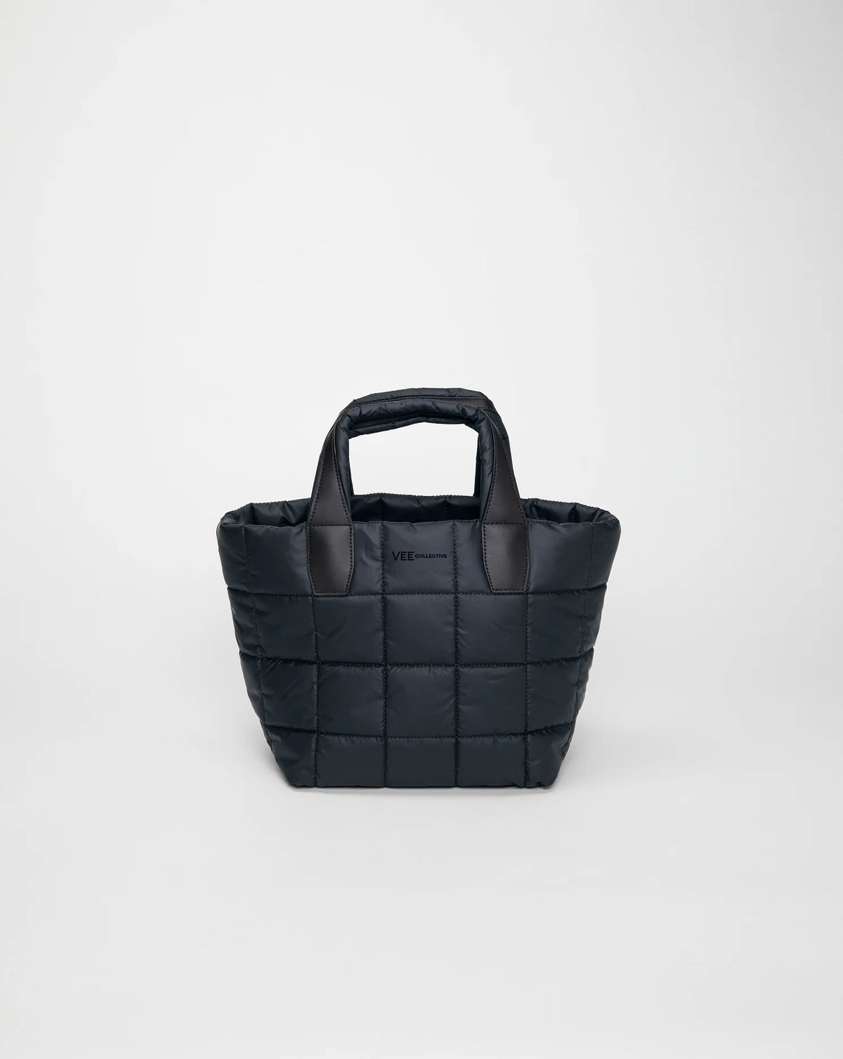 Front view of the Porter Tote Bag Small in Dark Navy by Vee Collective.