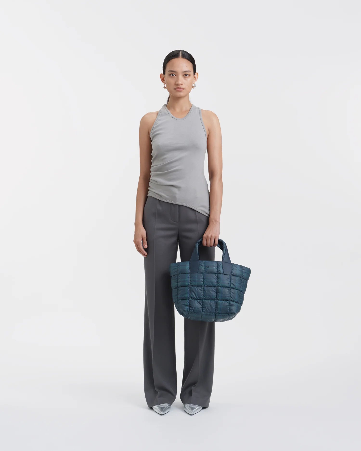 Porter Tote Small Ivy Plaid by VEE COLLECTIVE