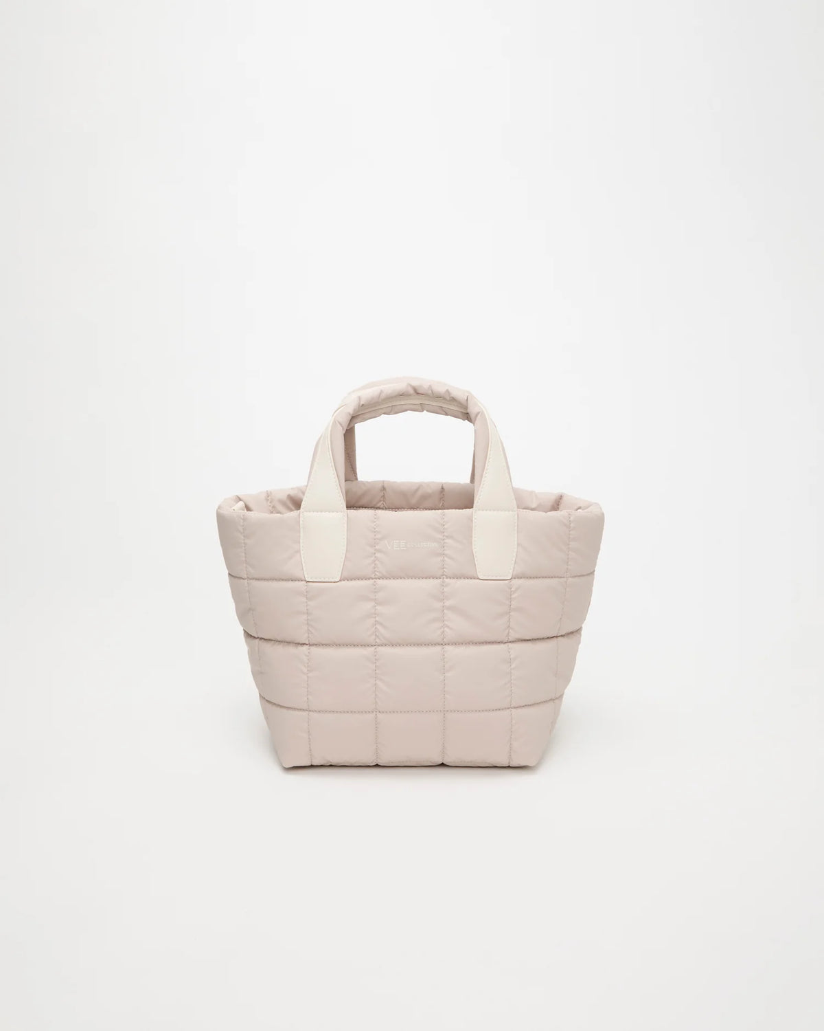 Front view of the Porter Tote Bag Small in Soft Taupe by Vee Collective.