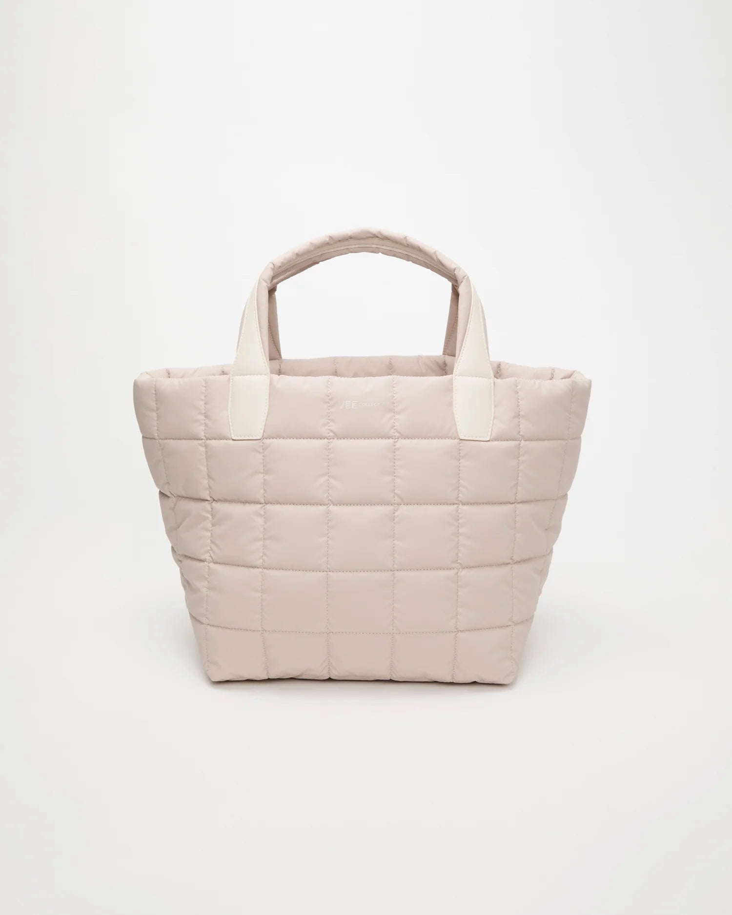 Front view of the Porter Tote Bag Medium in Soft Taupe by Vee Collective.
