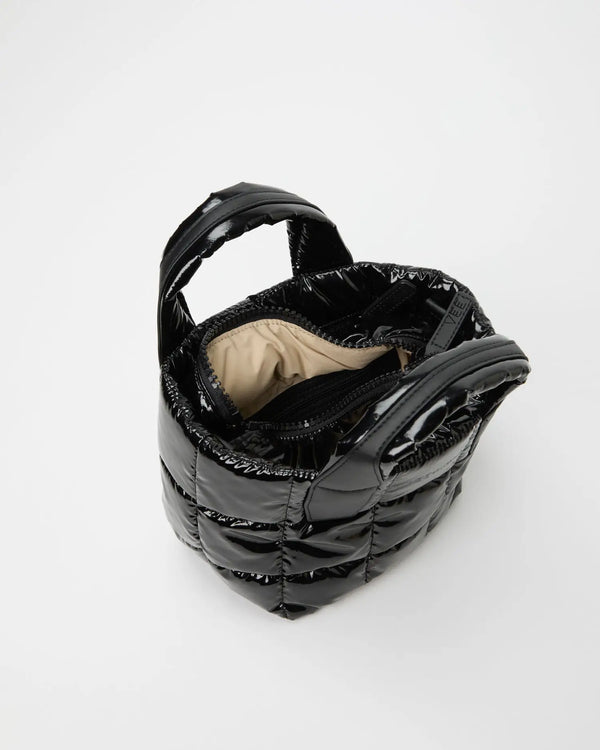 Porter Tote Mini Black Vinyl - VEE COLLECTIVE