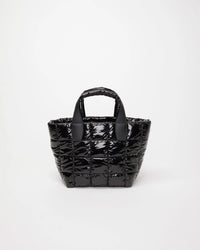 Porter Tote Small Black Vinyl - VEE COLLECTIVE