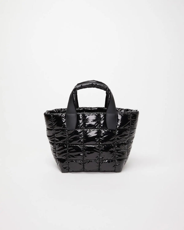 Porter Tote Small Black Vinyl - VEE COLLECTIVE