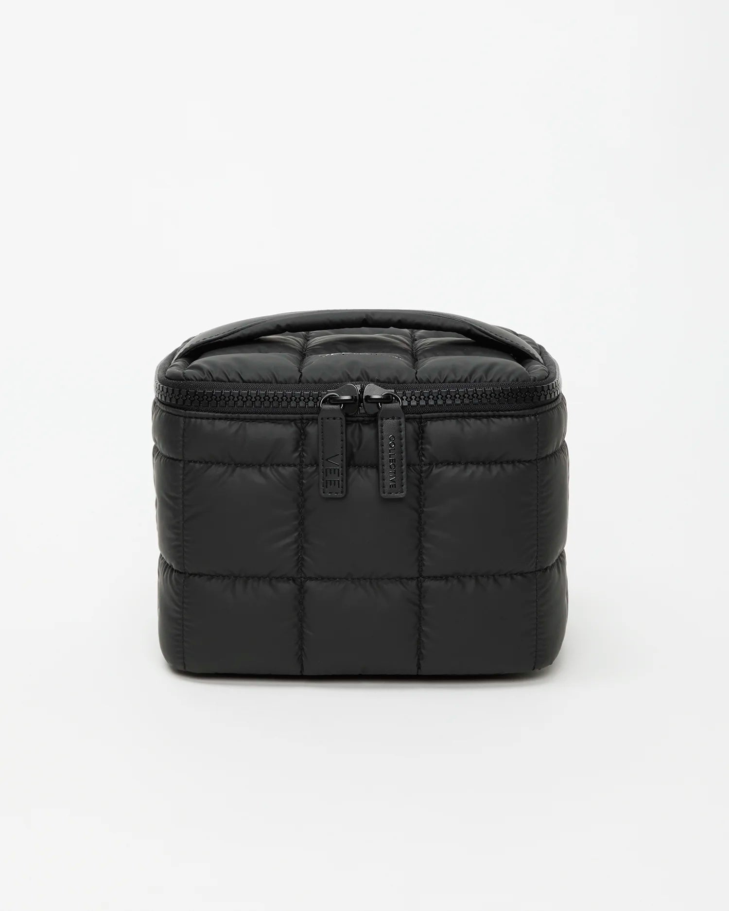 Product photo of the Porter Vanity Case in matt black, shown from the front.