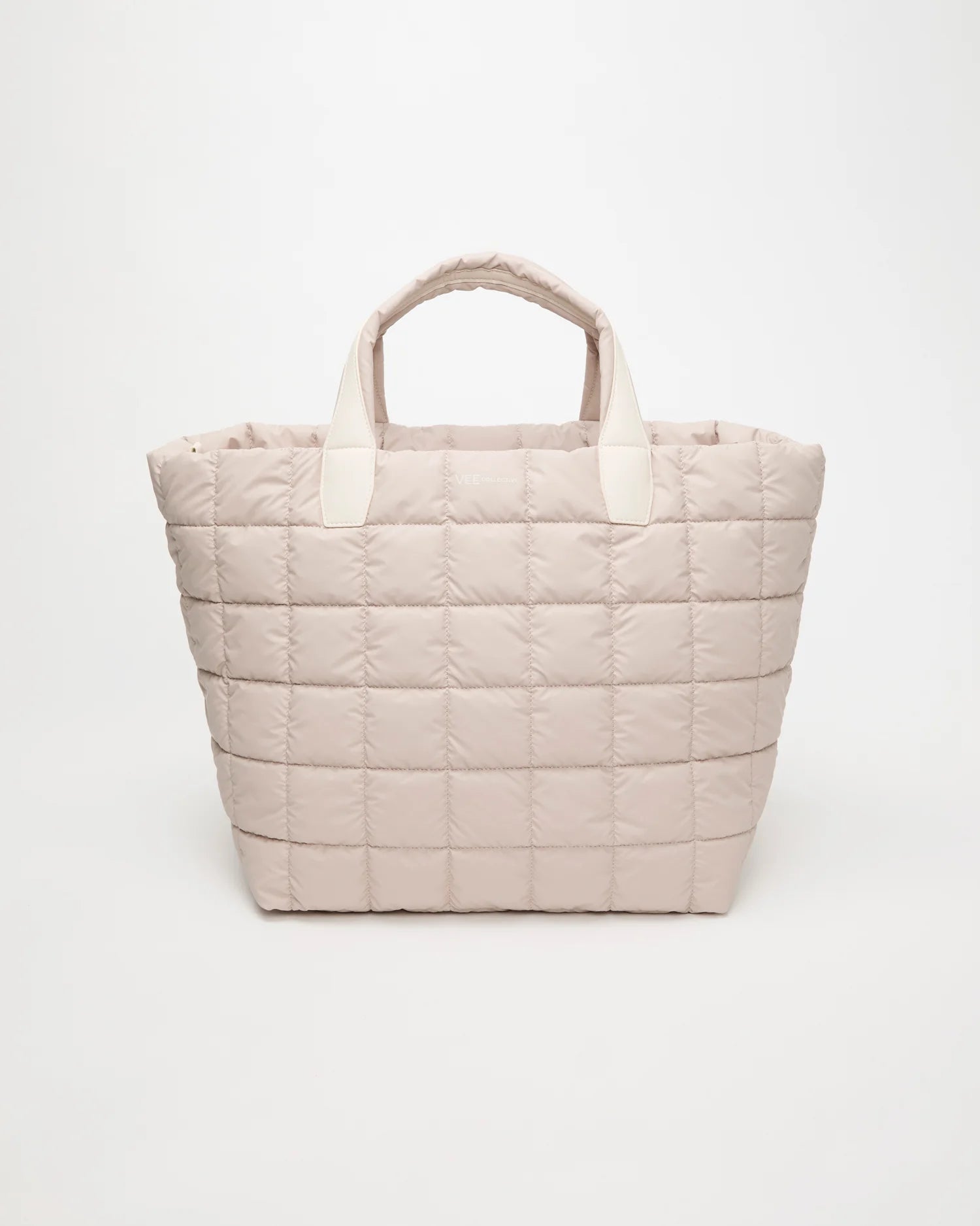 Front view of the Porter Weekender Tote Bag  in Soft Taupe by Vee Collective.