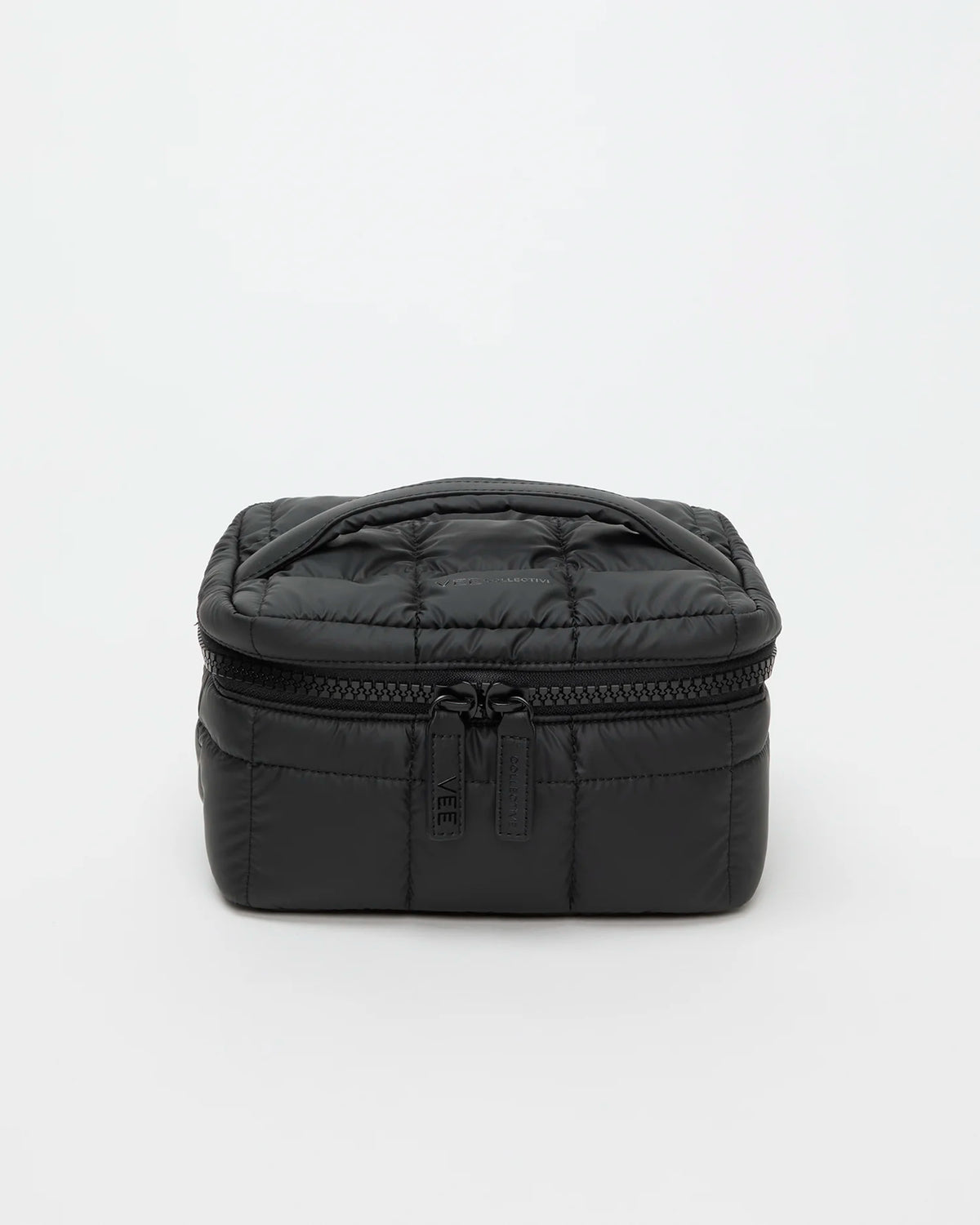 Product photo of the Porter Vanity in matte black, shown from the front.