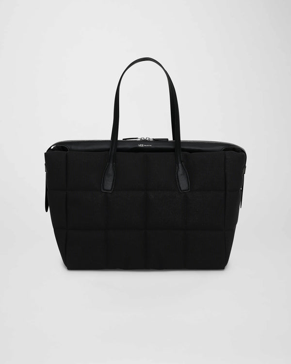 Tela Tote Large Black Canvas