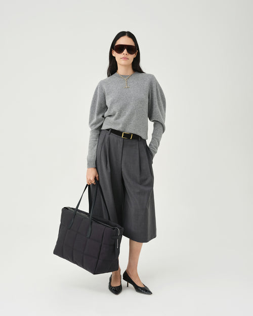 Tela Tote Large Black Canvas