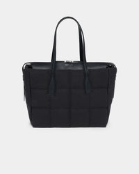 Tela Tote Medium Black Canvas
