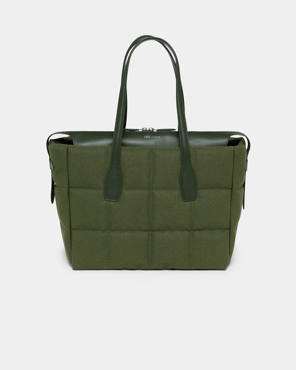 Tela Tote Medium Olive Canvas