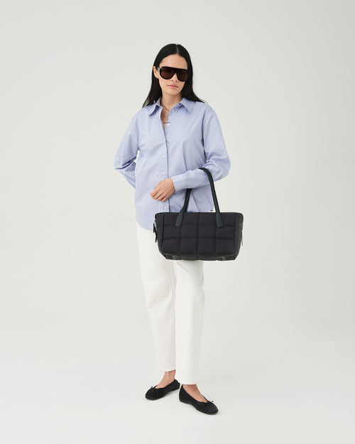 Tela Tote Small Black Canvas