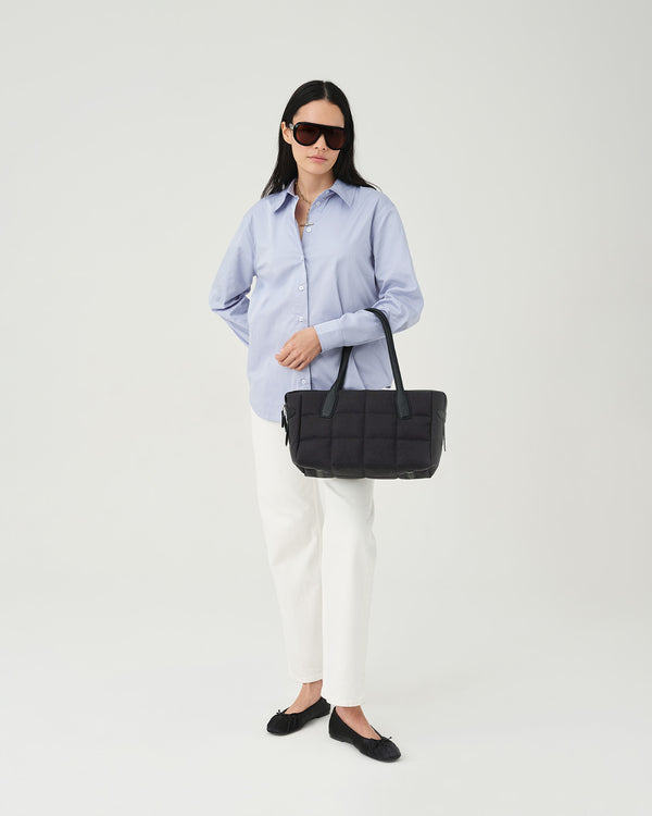 Tela Tote Small Black Canvas