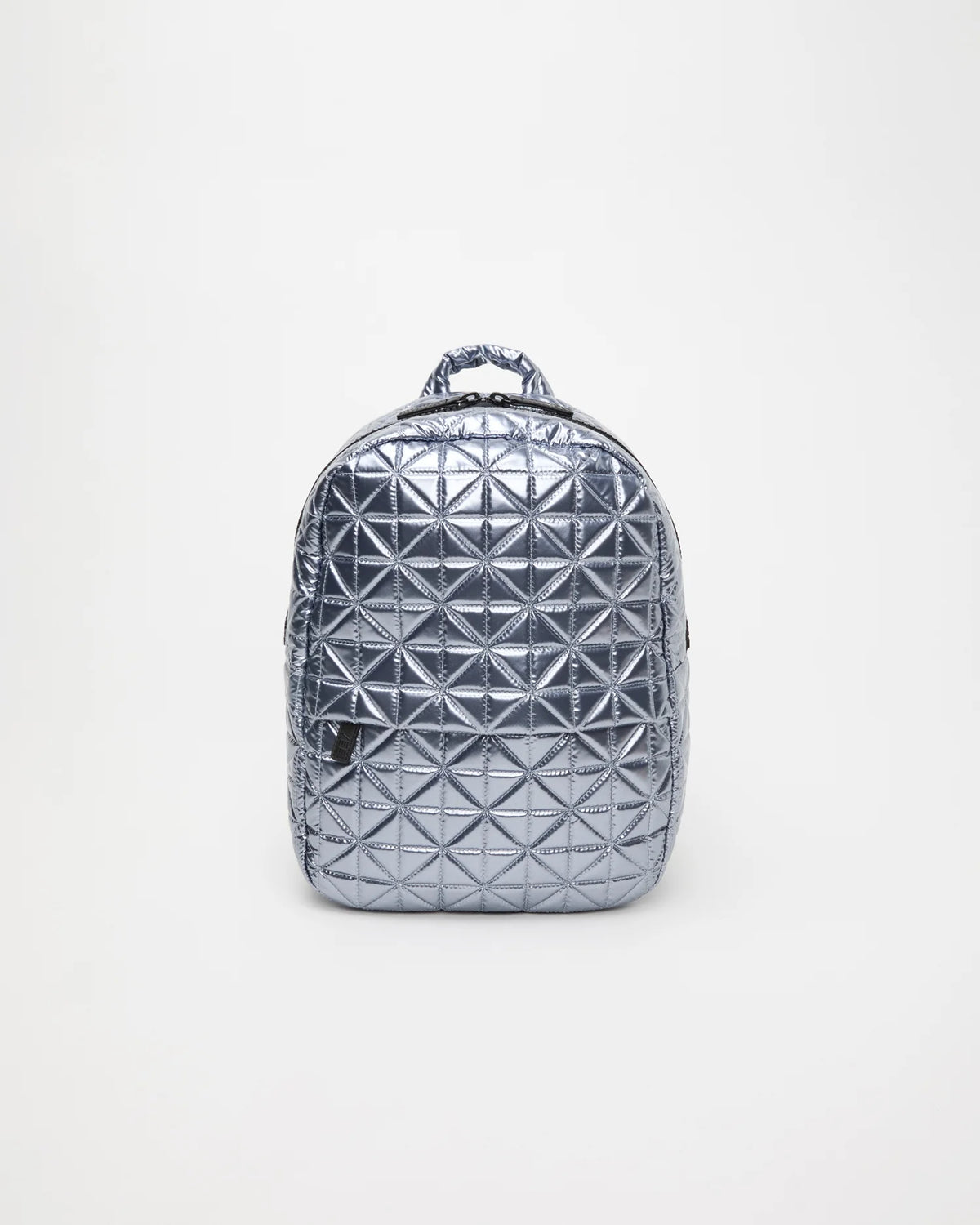 Front view of the Vee Backpack in Icy Silver by Vee Collective.