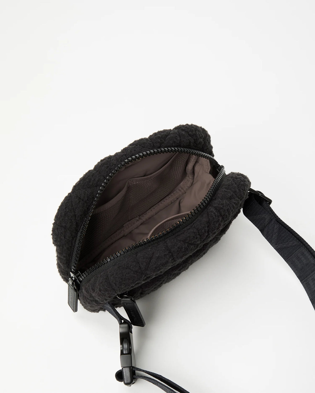 Vee Belt Bag Black Sherpa by VEE COLLECTIVE