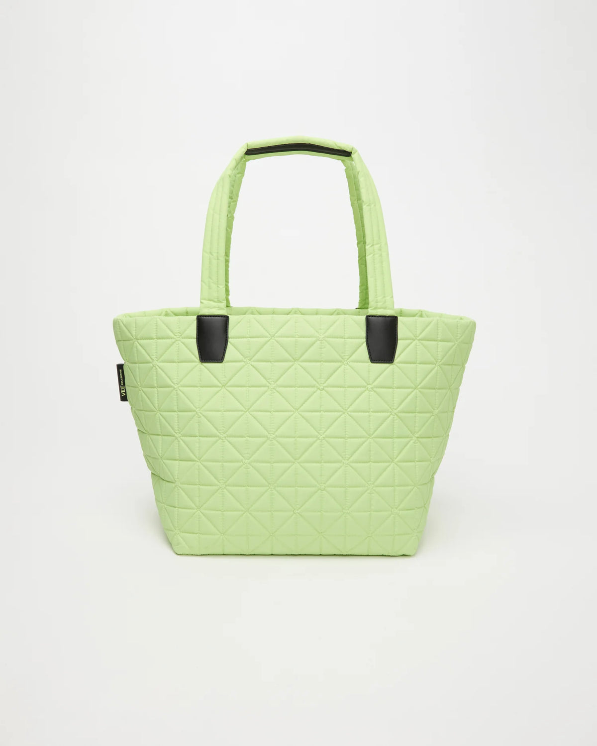 Front view of the Vee Tote Bag Medium in Limelight by Vee Collective.