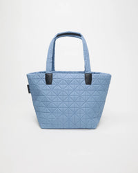 Front view of the Vee Tote Bag Medium in Pigeon Blue by Vee Collective.