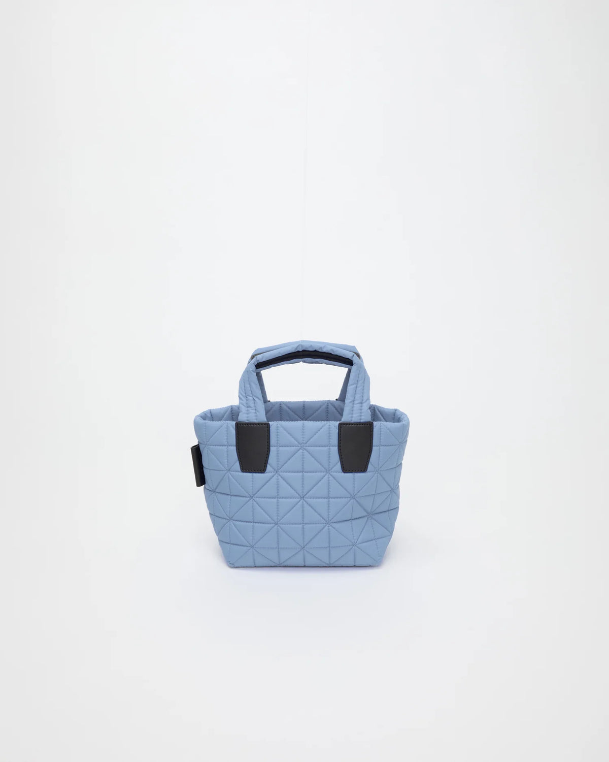 Front view of the Vee Tote Bag Mini in Pigeon Blue by Vee Collective.