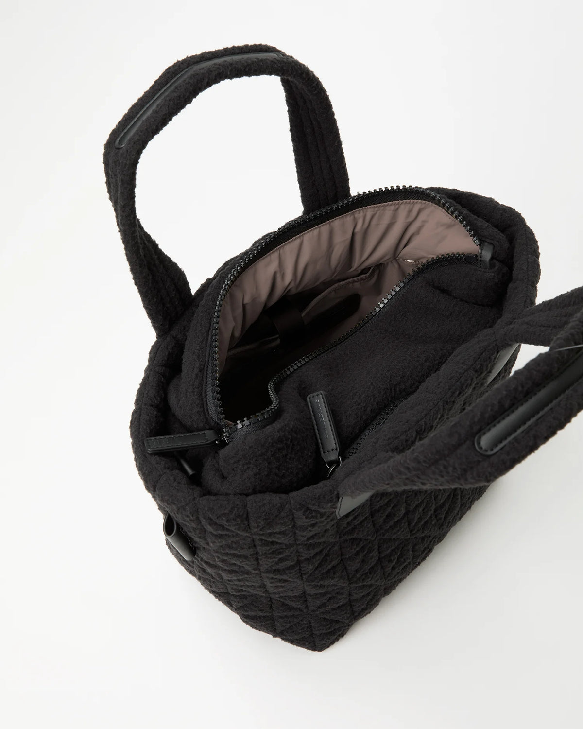 Vee Tote Small Black Sherpa by VEE COLLECTIVE