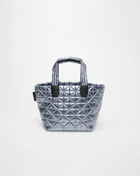 Front view of the Vee Tote Bag Small in Icy Silver by Vee Collective.