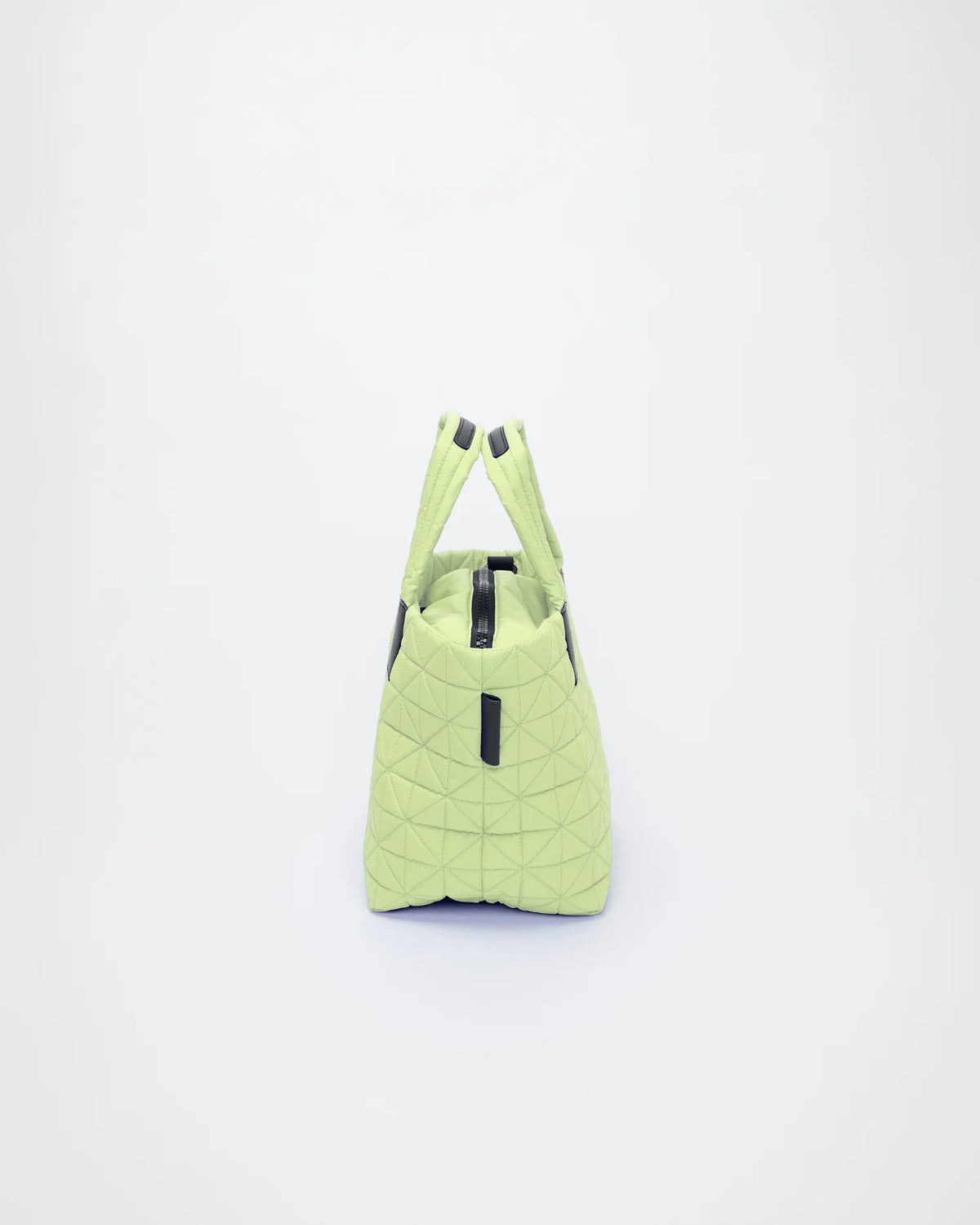 Side view product image of the Vee Tote Bag Small in Limelight by Vee Collective.